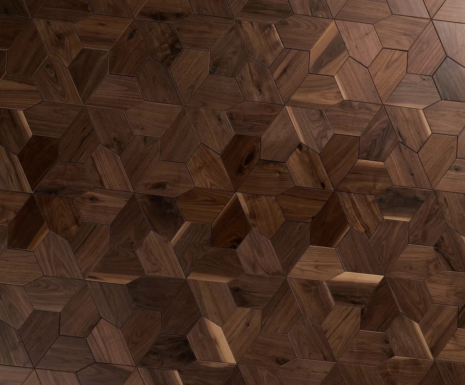 Flat Blume in Raw Walnut.