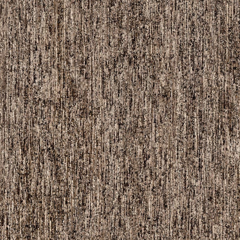 An abstract laminate pattern in balanced neutral and mid-tone hues, defined by layered marks, tonal variation, and restrained visual movement