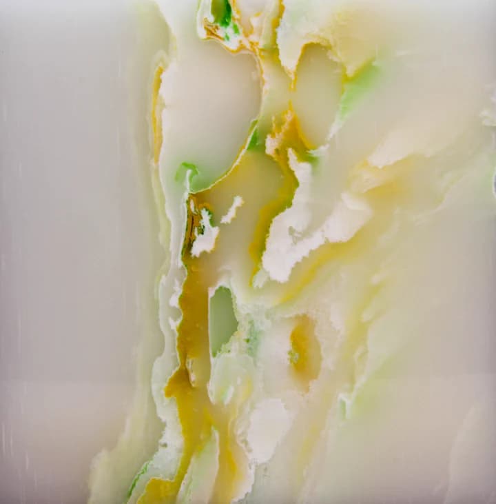 Transonyx Green Jasper Green Onyx material sample.
