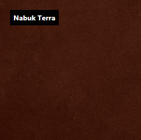 Dani Leather Nabuk Terra Brown Leather material sample.