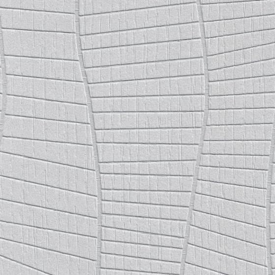A textile-inspired laminate pattern in silver-gray tones, defined by fine interlaced lines and softly irregular woven detail
