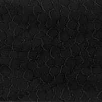 A geometric abstract laminate pattern in black tones, defined by structured lines, repeated forms, and controlled visual rhythm