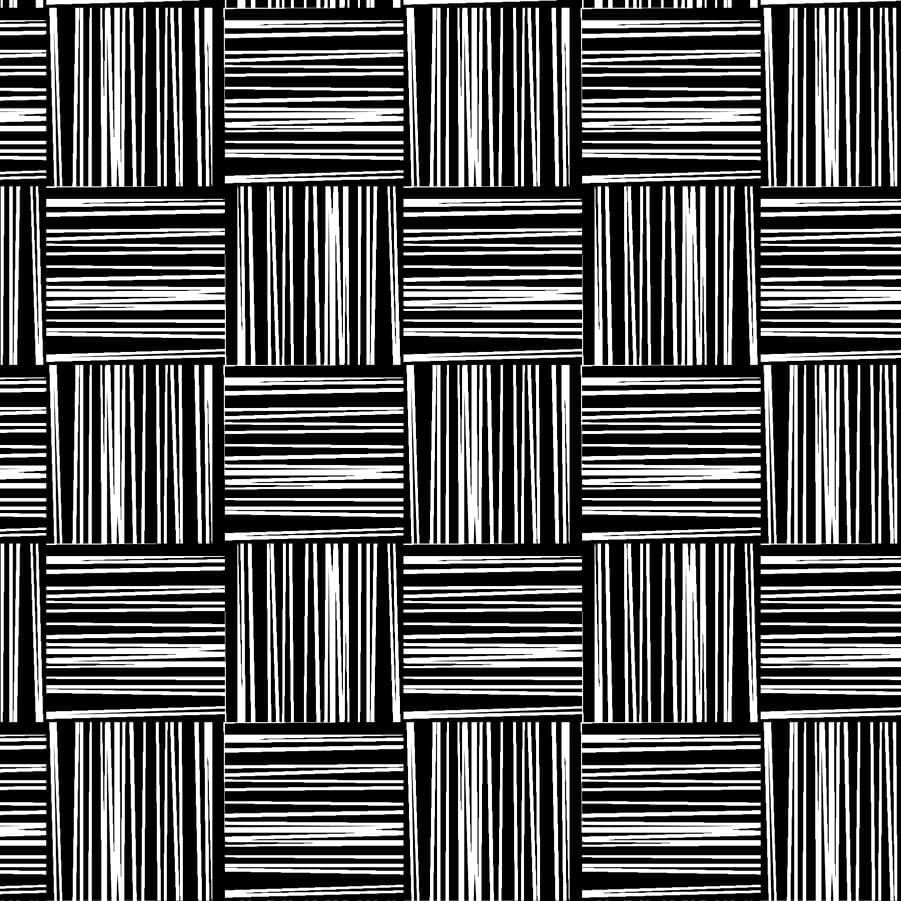 A textile-inspired laminate pattern in balanced neutral and mid-tone hues, defined by fine interlaced lines and softly irregular woven detail