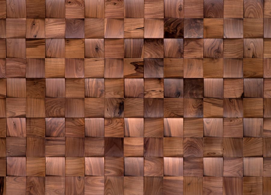 Duchateau Crest American Walnut wood wall panel swatch.