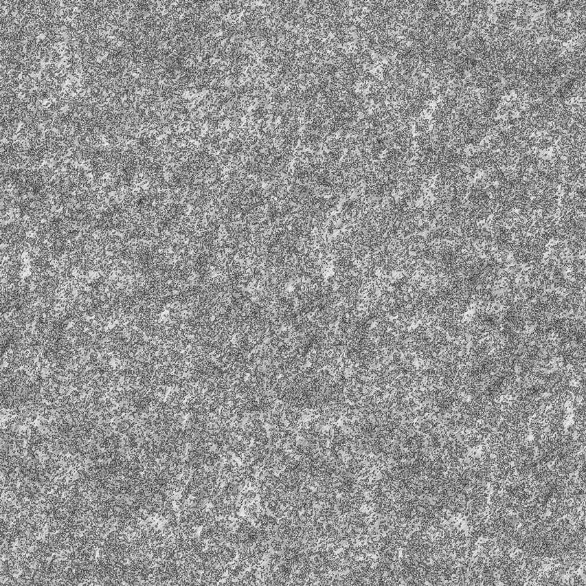 An abstract laminate pattern in gray tones, defined by layered marks, tonal variation, and restrained visual movement