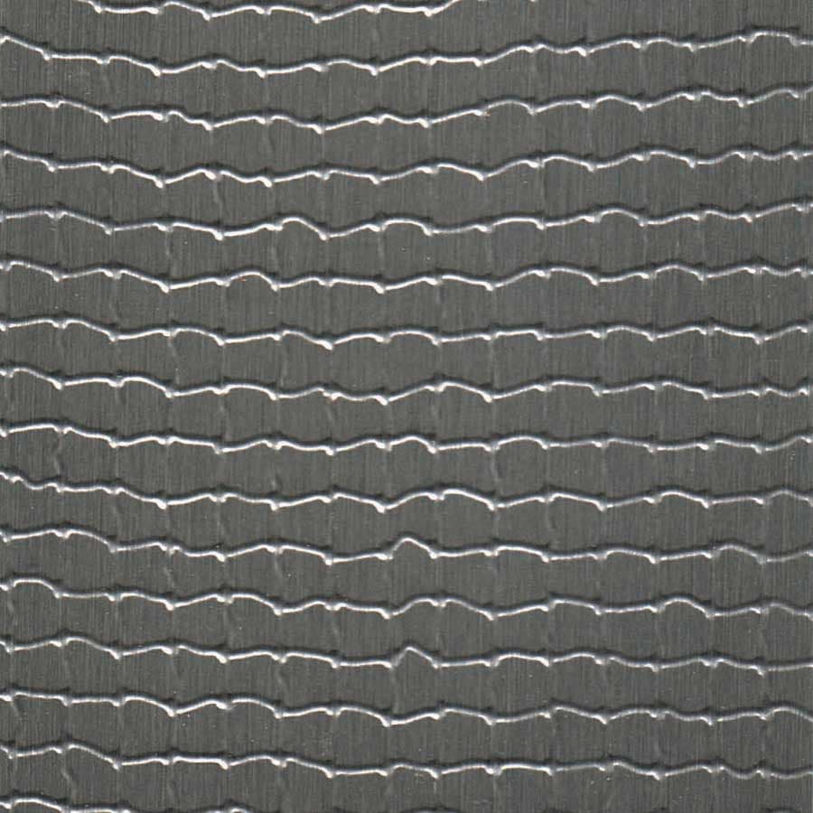 NuMetal Brushed Stainless Mesh Aluminum Laminate material sample.