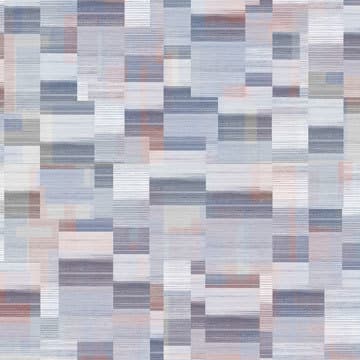 An abstract laminate pattern in balanced neutral and mid-tone hues, defined by layered marks, tonal variation, and restrained visual movement