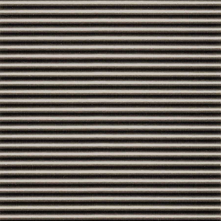NuMetal Brushed Stainless Steel Corrugated Aluminum Laminate material sample.