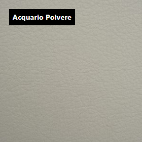 Dani Leather Acquario Polvere White Leather material sample.