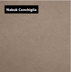 Dani Leather Nabuk Conchiglia White Leather material sample.