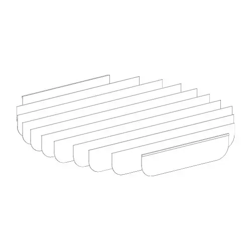 Ezobord Baffle Cloud Luna Round Customizable Color Options Acoustical material sample.