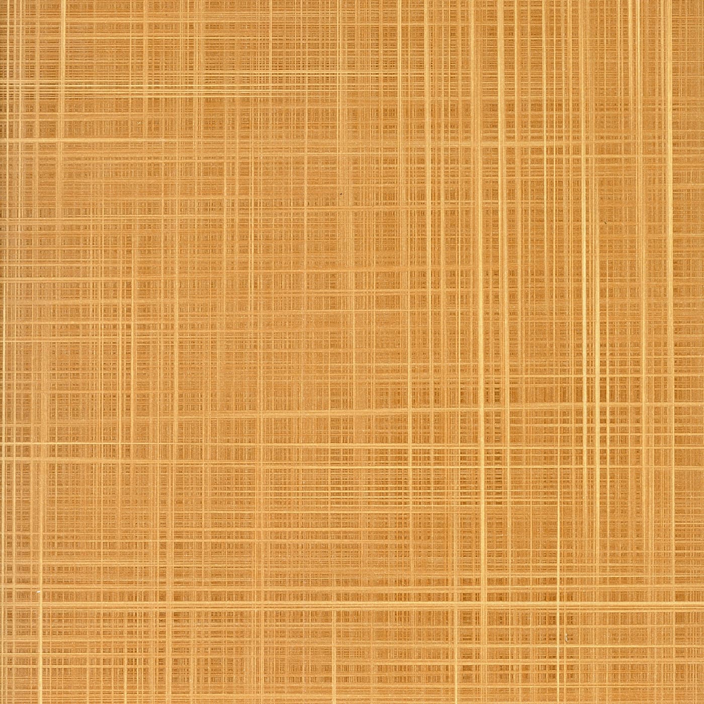 A geometric abstract laminate pattern in balanced neutral and mid-tone hues, defined by structured lines, repeated forms, and controlled visual rhythm