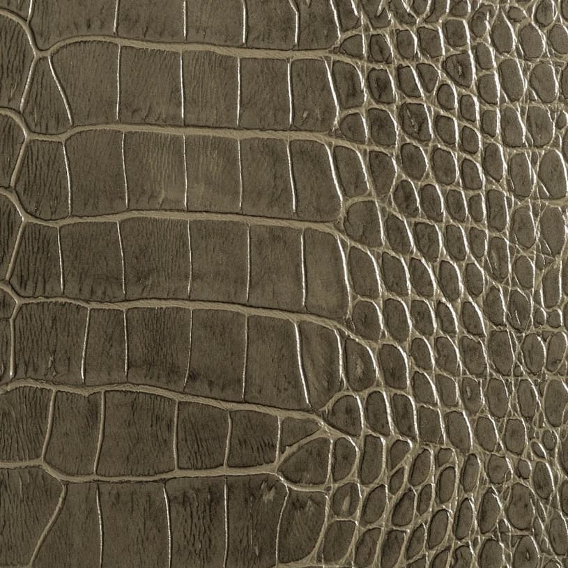 Ecodomo Antique Grey Crocodile Leather material sample.