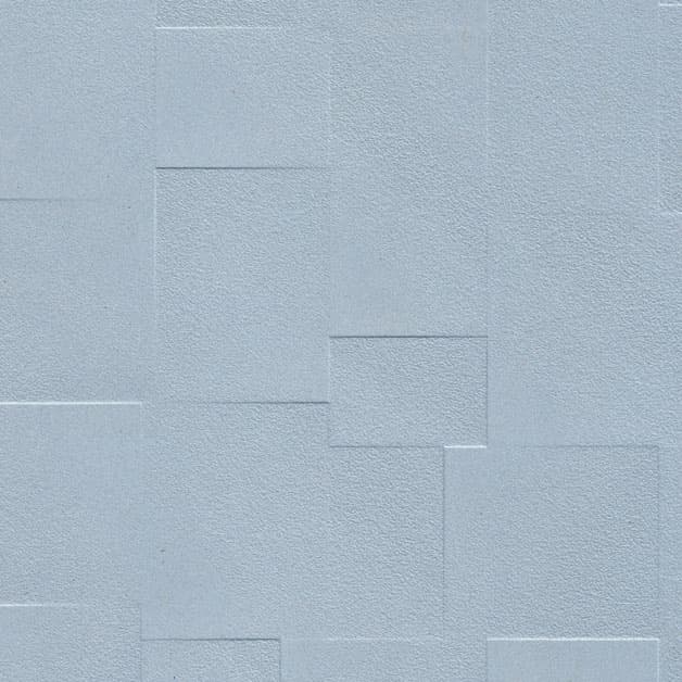 A textile-inspired laminate pattern in blue tones, defined by fine interlaced lines and softly irregular woven detail