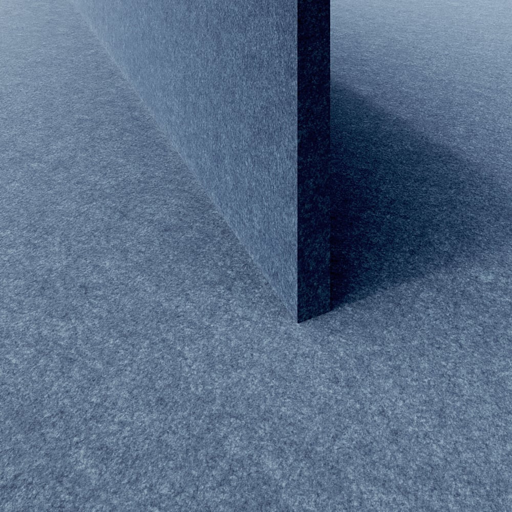 EzoBord Full Body Acoustic PET Panels Steel Blue Blue Acoustical material sample.