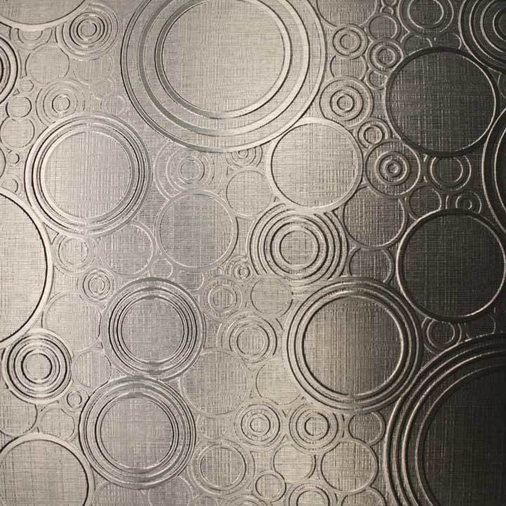 Specified Metals CircleTex ECT002 Silver Silver Laminate material sample.