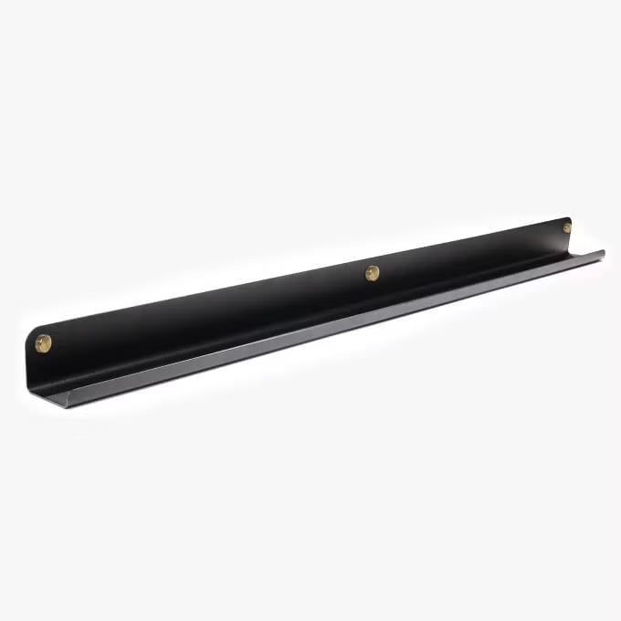 Akupanel Contract Accessory Narrow Shelf 45.62 Black Acoustical material sample.