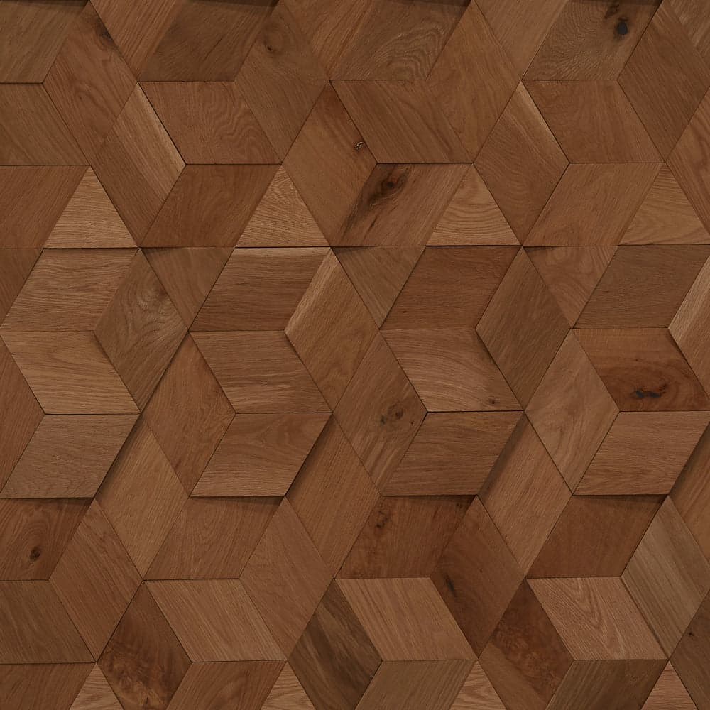 Duchateau Pixel Natural Oak wood wall panel swatch.