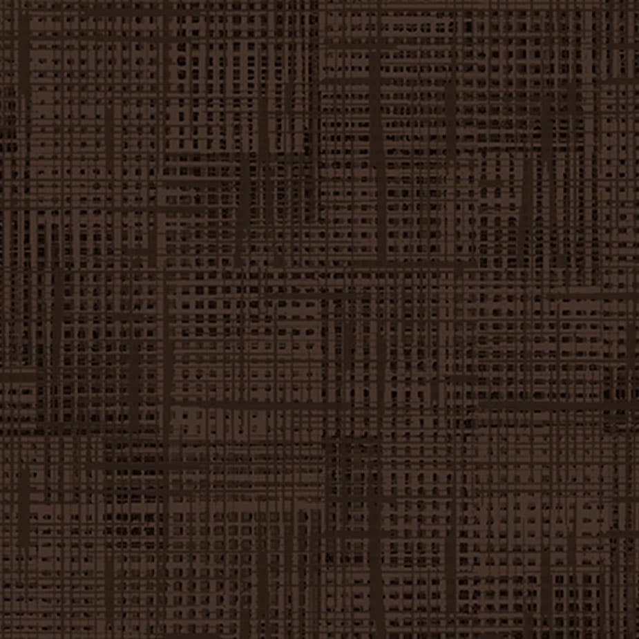 An abstract laminate pattern in brown tones, defined by layered marks, tonal variation, and restrained visual movement