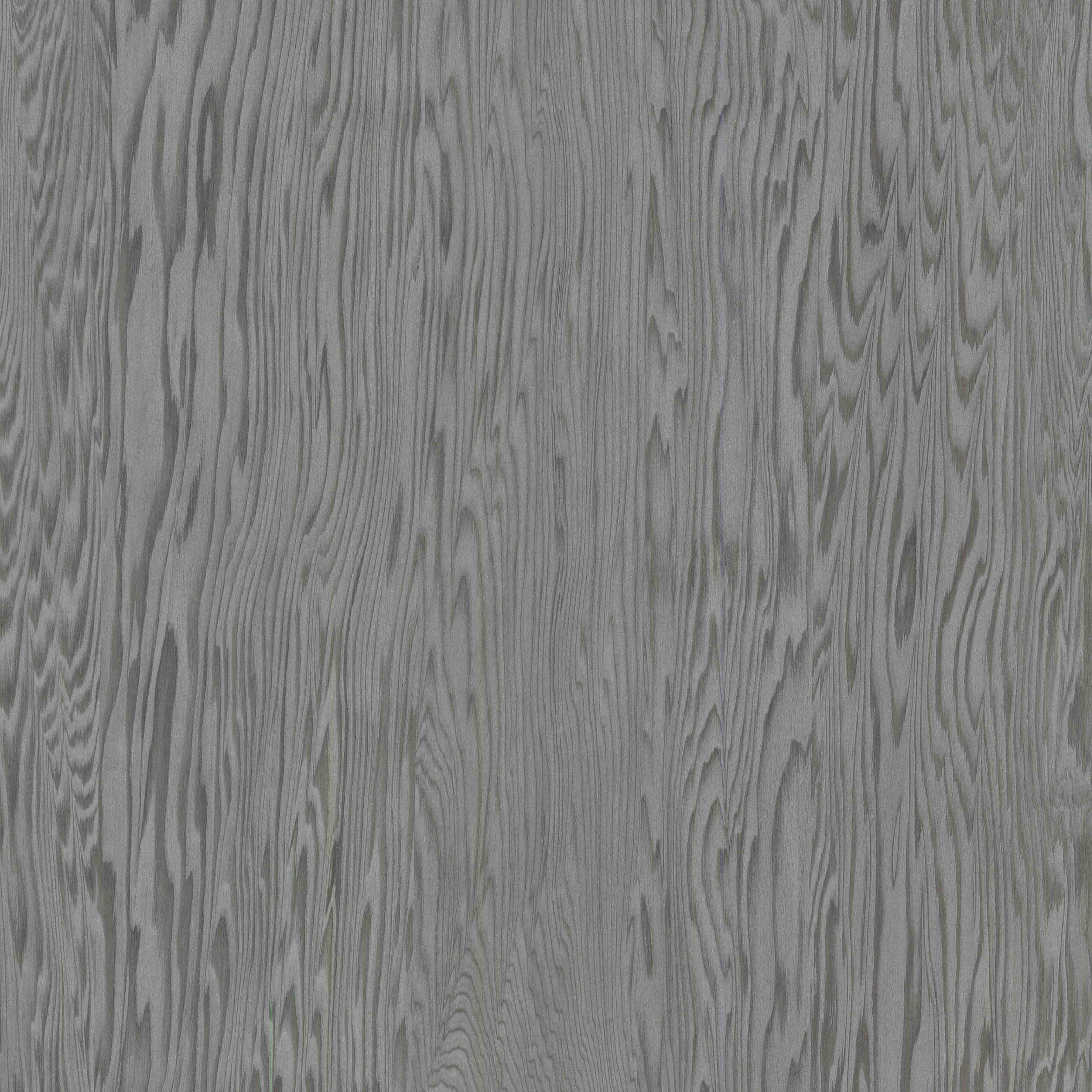 An abstract laminate pattern in gray tones, defined by layered marks, tonal variation, and restrained visual movement