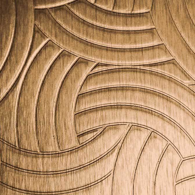 Specified Metals Celtic ECC004 Bronze Bronze Laminate material sample.