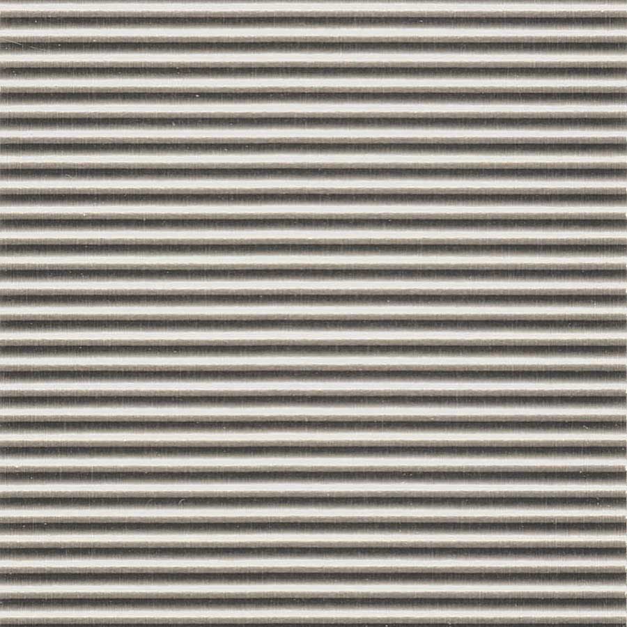 NuMetal Brushed Aluminum Corrugated Aluminum Laminate material sample.