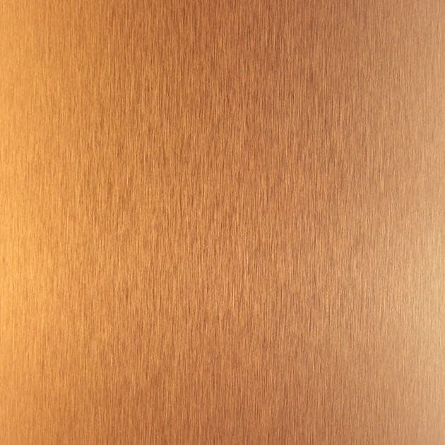 Specified Metals Metal Laminates BR008 Brushed Copper Copper Laminate material sample.