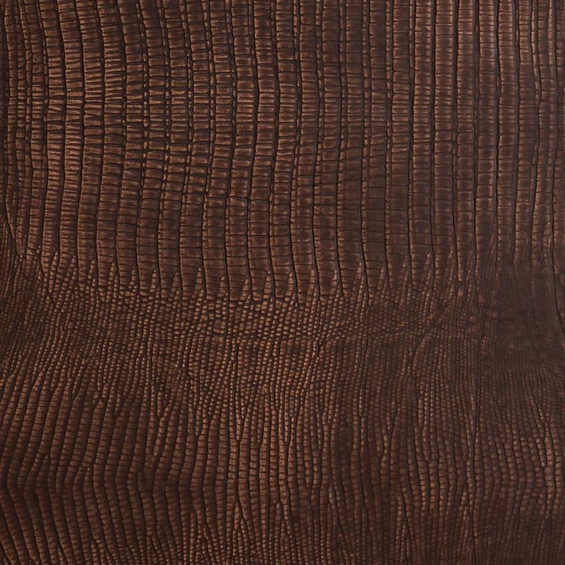 Ecodomo Mini Gator Sienna Leather material sample.