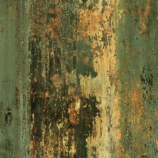 A metal-inspired laminate pattern in gray tones, defined by layered oxidation, brushed variation, and subtle reflective character