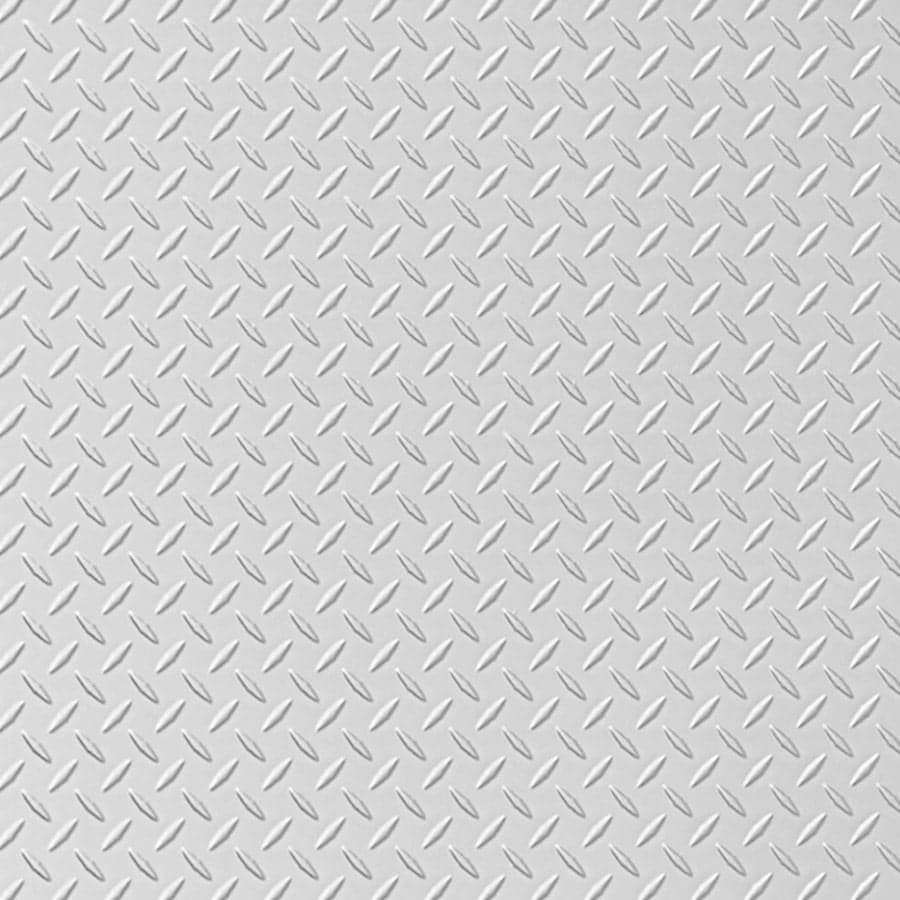 MirroFlex Diamond Plate White Thermoplastic Wall Panels material sample.
