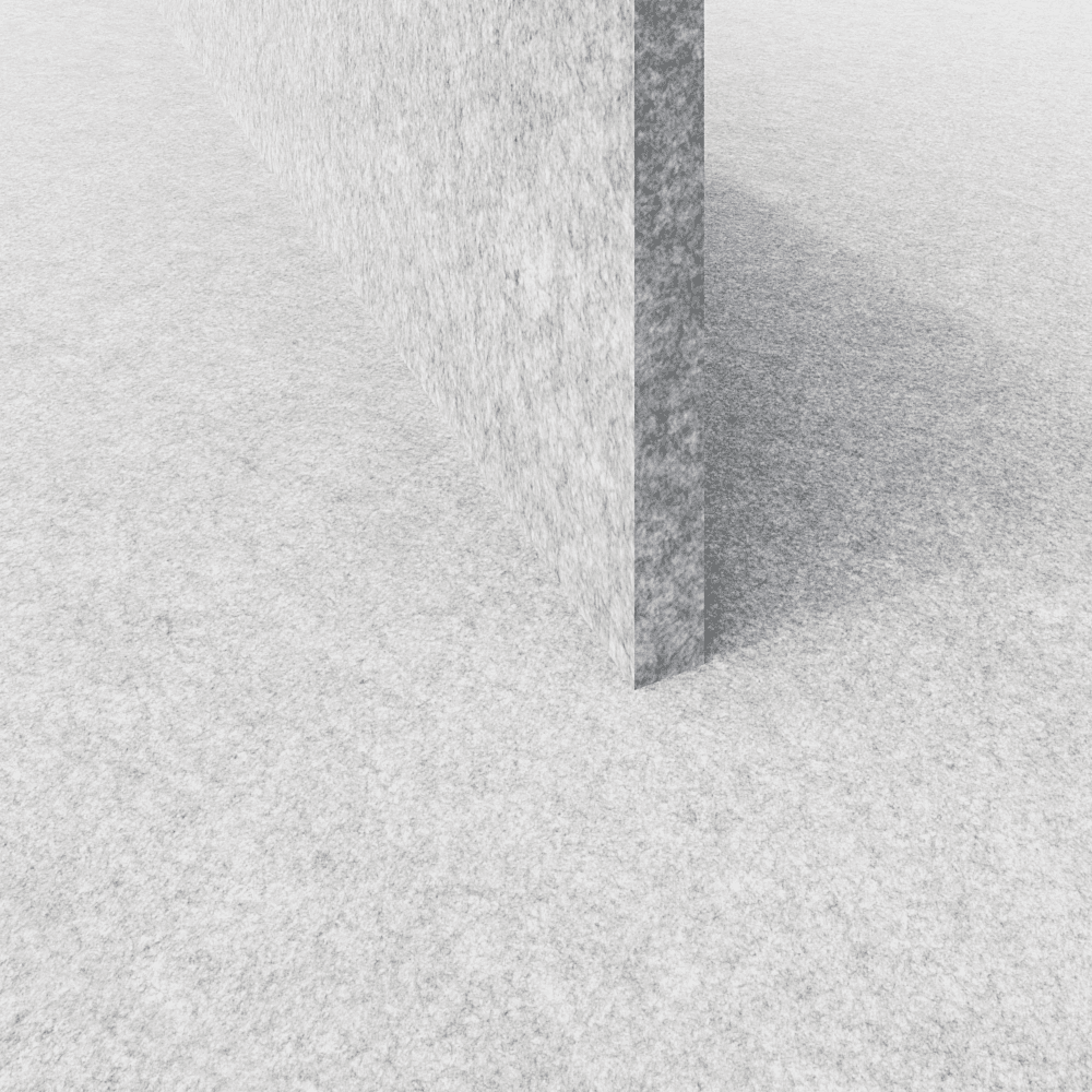 EzoBord Full Body Acoustic PET Panels Light Gray Grey Acoustical material sample.