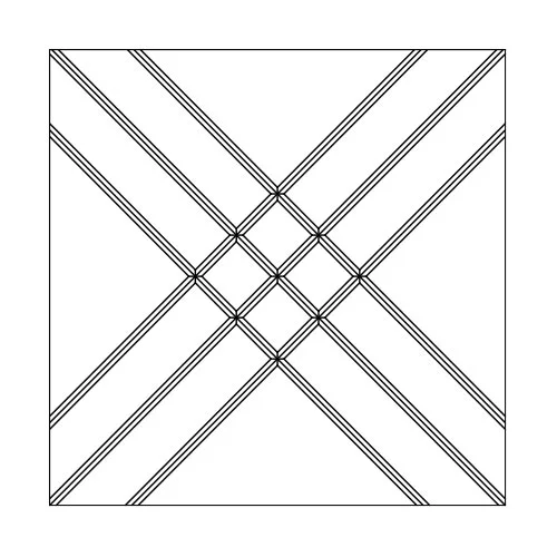 Ezobord Geo Tiles Square Stitch acoustic product image.