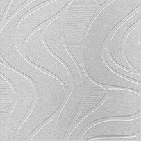 An abstract laminate pattern in white tones, defined by layered marks, tonal variation, and restrained visual movement