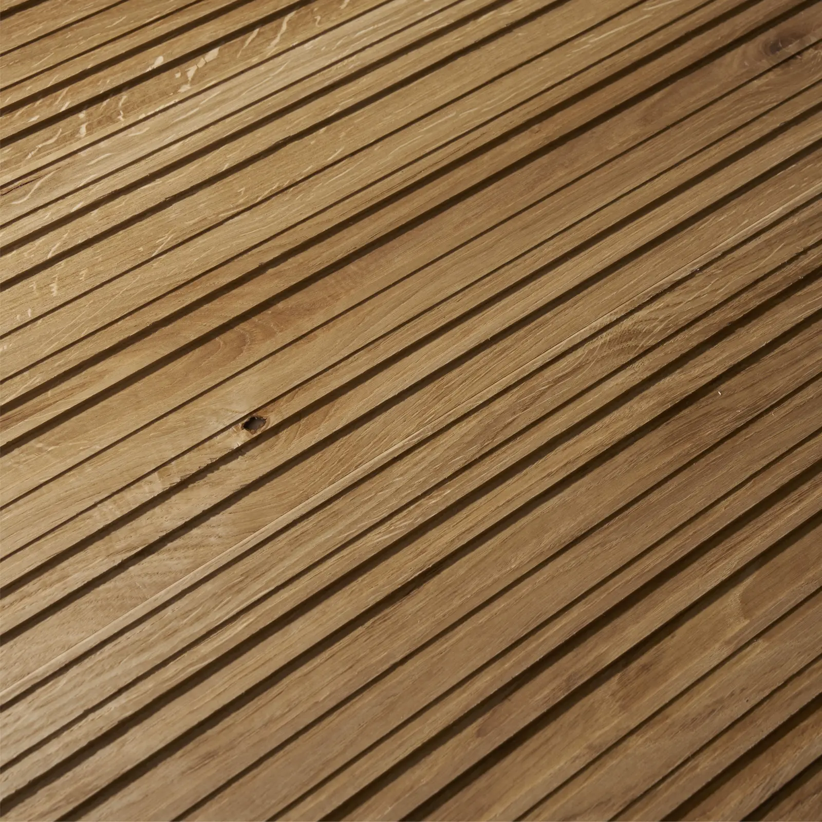 Duchateau Pictura Rhythm Natural Brown 3d Carved Panel material sample.