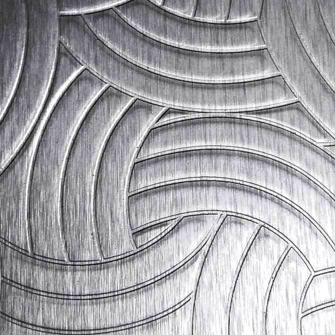 Specified Metals Celtic ECC002 Silver Silver Laminate material sample.
