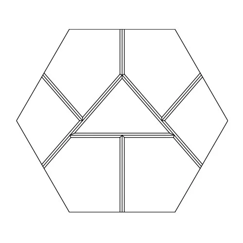 Ezobord Geo Tiles Hexagon Arrow acoustic product image.