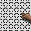 Interlam Carved Screens Circle Customizable Color Options Carved Screens material sample.