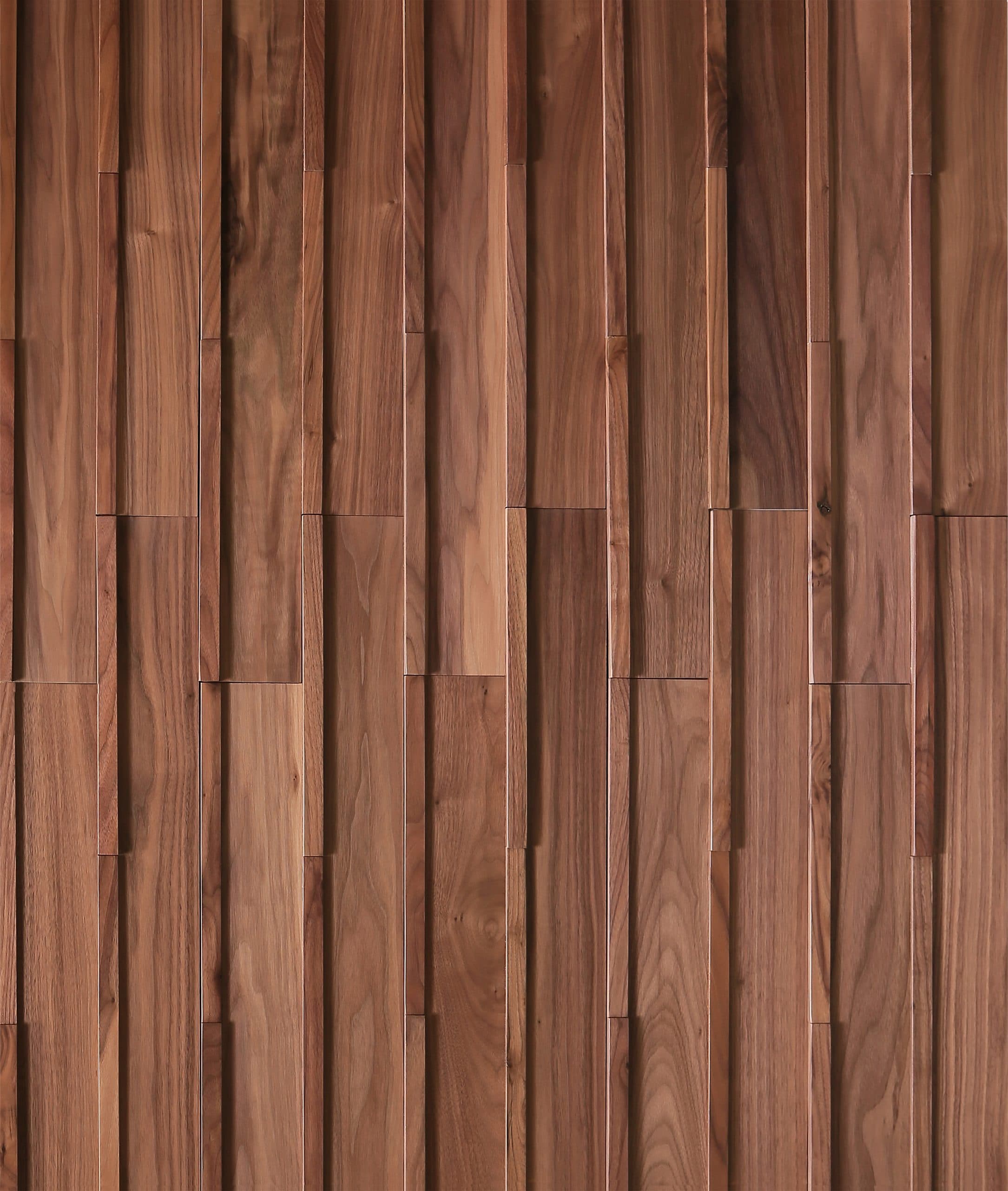 Duchateau Kubik American Walnut wood wall panel swatch.