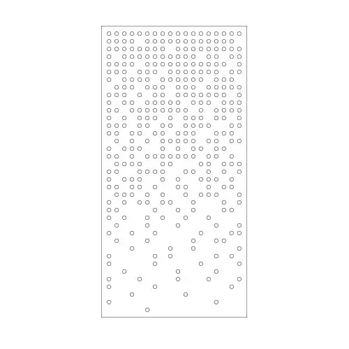 Ezobord Ezo on Ezo Pixelated Circles Tier B Customizable Color Options Acoustical material sample.