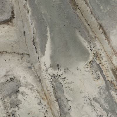 An abstract laminate pattern in balanced neutral and mid-tone hues, defined by layered marks, tonal variation, and restrained visual movement