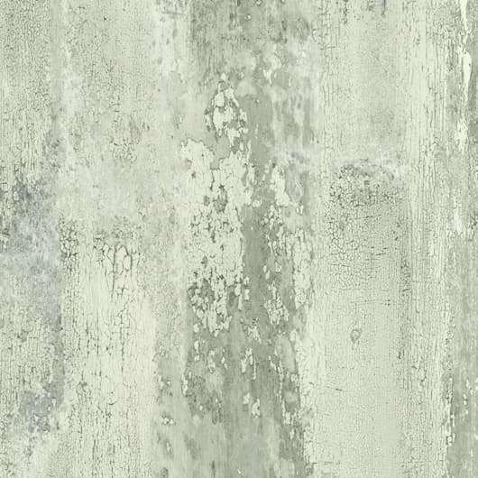 A metal-inspired laminate pattern in white tones, defined by layered oxidation, brushed variation, and subtle reflective character