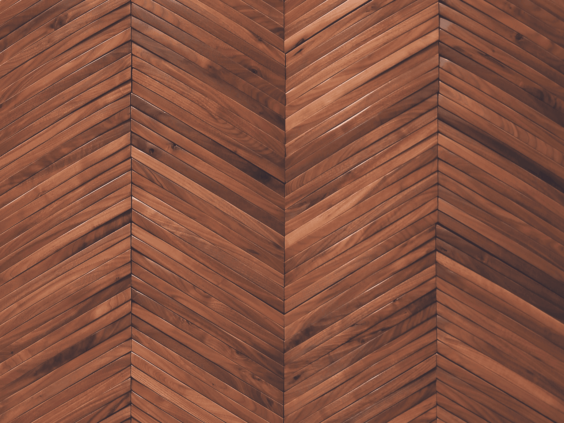 Duchateau Ark Chevron American Walnut wood wall panel swatch.