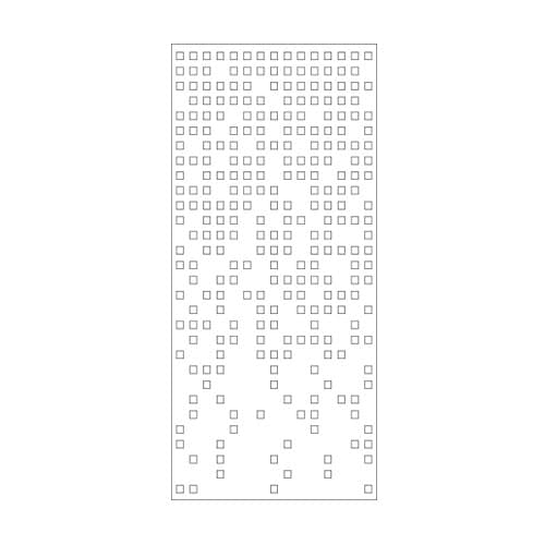 Ezobord Ezo on Ezo Pixelated Squares Tier B Customizable Color Options Acoustical material sample.