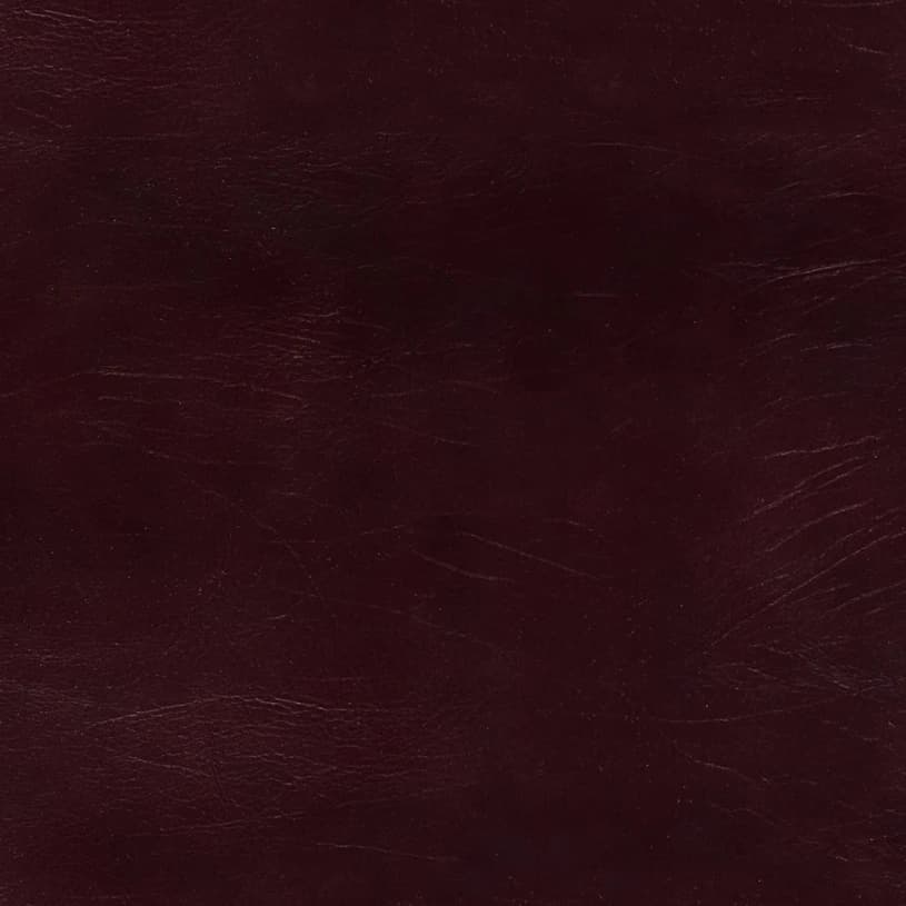 Ecodomo Burgundy Buffalo Leather material sample.