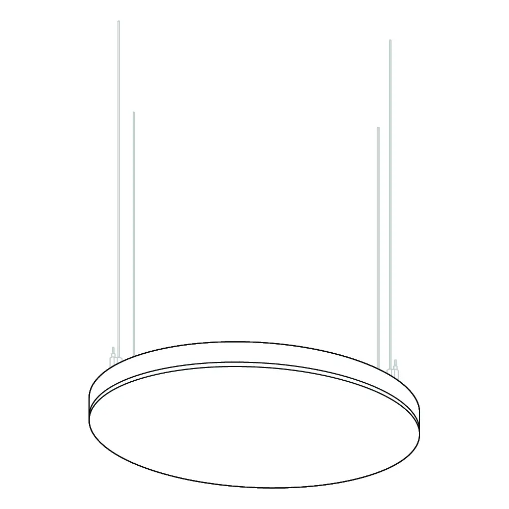 Ezobord Geo Cloud Circle Customizable Color Options Acoustical material sample.